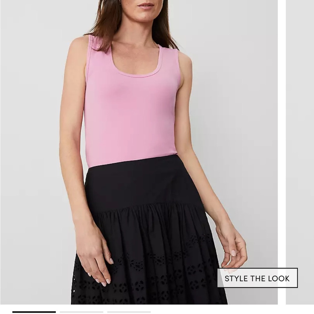Ann Taylor Pink Scoop Neck Tank